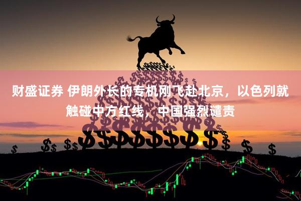 财盛证券 伊朗外长的专机刚飞赴北京，以色列就触碰中方红线，中国强烈谴责